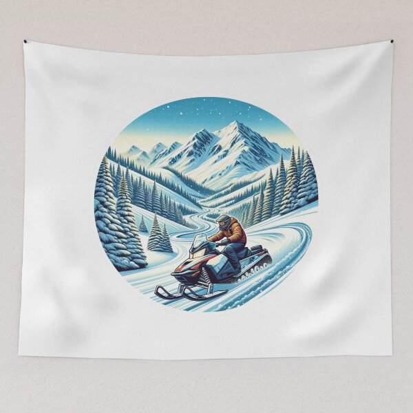 Item preview, Snowmobiling Mountains | Snowmobile | Winter | Nature designed and sold by ShopCoolStop.