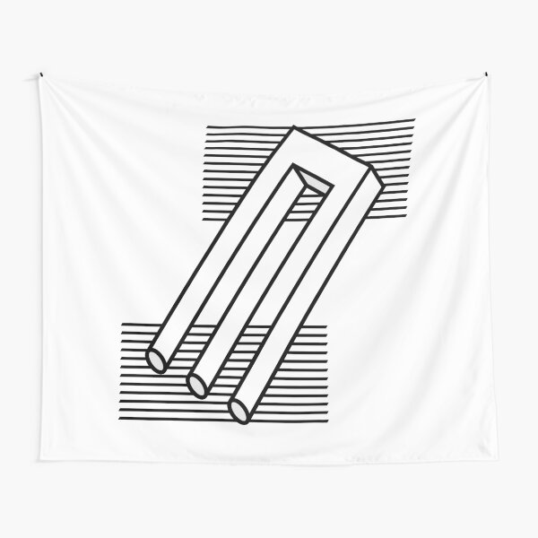 Vista previa del artículo con la obra «Ilusión óptica de tridente imposible», diseñado y vendido por VeryRandomShop.