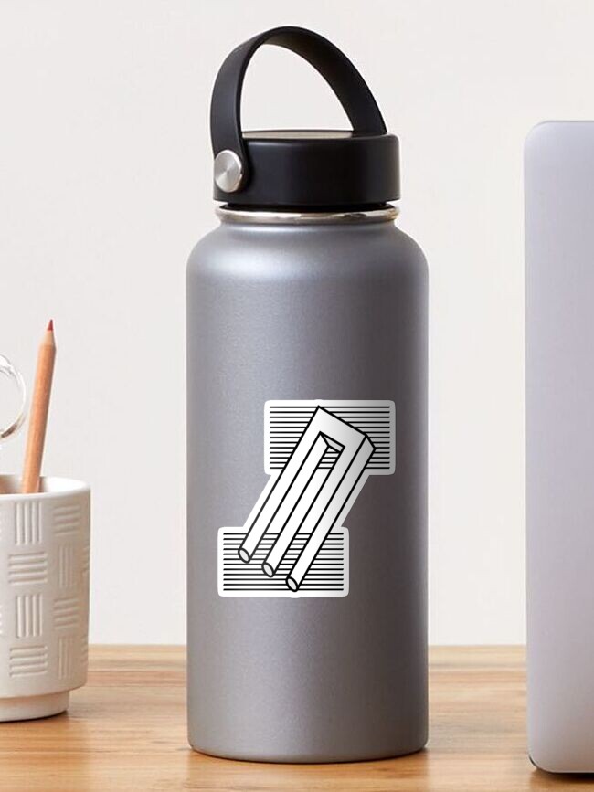 Imagen 1 de 3, Pegatina con la obra Ilusión óptica de tridente imposible, diseñada y vendida por VeryRandomShop.