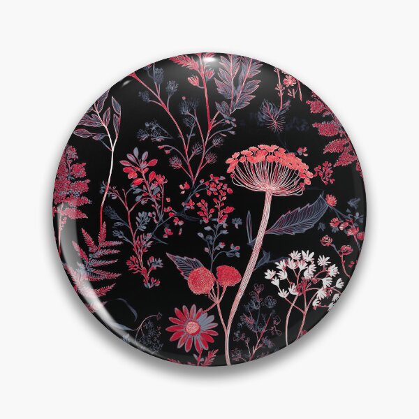 Artikelvorschau, Black and red Contemporary Retro styled Nature Floral fabric designs entworfen und verkauft von Andimoot.
