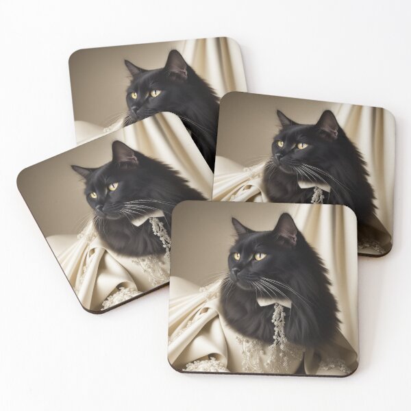 Item preview, Anthropomorphic Cat Collection - Domestic Longhair Black Cat #22 designed and sold by elektronen.