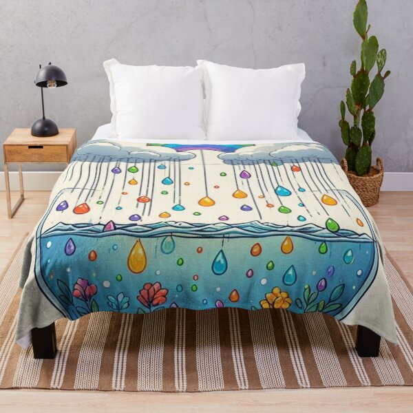 Item preview, Rainbow over the blooming ocean designed and sold by Lyavalio.