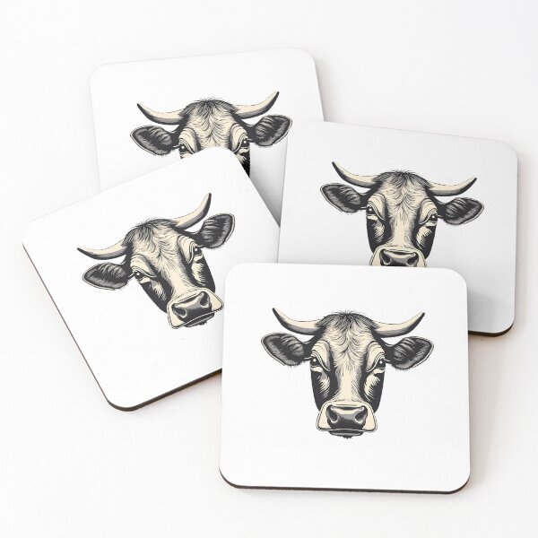 Item preview, Cute Cow Face, Vintage Cartoon Cow Head Gifts For Animal Lovers, Cow Lovers designed and sold by Cuteanimalgifts.