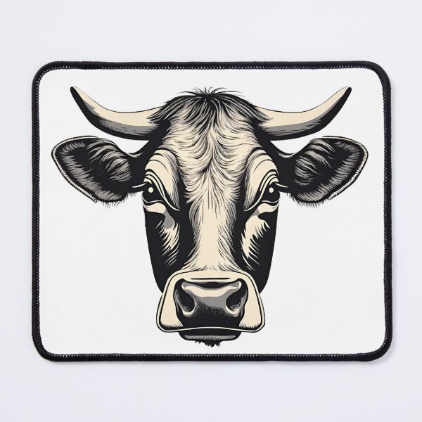 Item preview, Cute Cow Face, Vintage Cartoon Cow Head Gifts For Animal Lovers, Cow Lovers designed and sold by Cuteanimalgifts.
