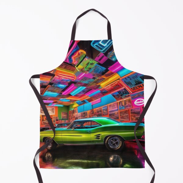 Item preview, Classic Neon Lights Muscle Car Art Retro Showroom designed and sold by TheDarkWardrobe.