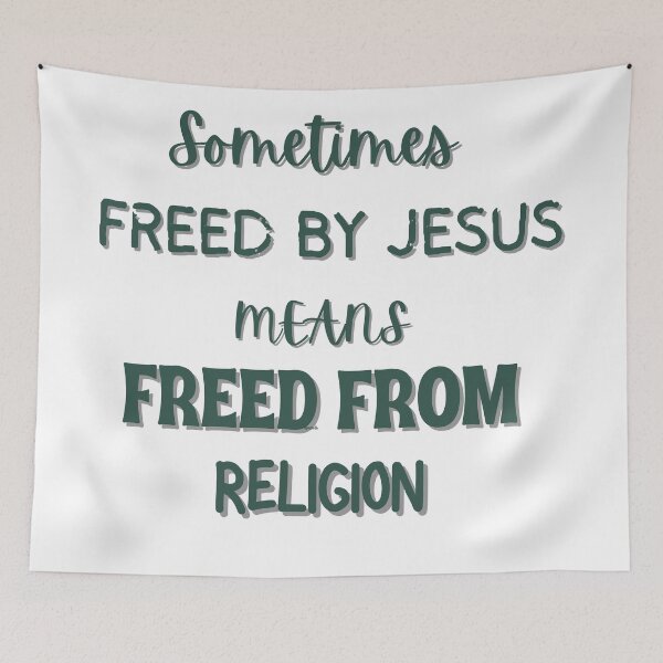 Item preview, Freed By Jesus, Freed From Religion Legalism Quote designed and sold by FreedByJesus.