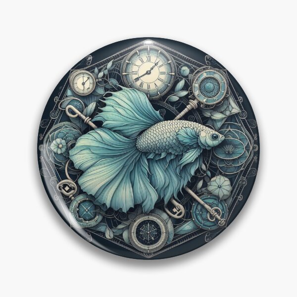 Item preview, Betta Fish Baroque Style betta Pet Key designed and sold by CoffeeIsATrip.