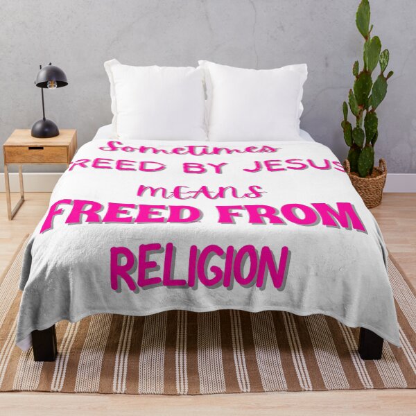 Item preview, Pink Freed By Jesus, Freed From Religion Legalism Quote designed and sold by FreedByJesus.