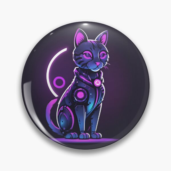 Item preview, Neon robotic cat designed and sold by OldschoolCrew.