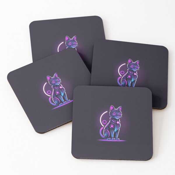 Item preview, Neon robotic cat designed and sold by OldschoolCrew.