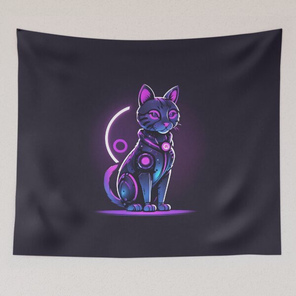 Item preview, Neon robotic cat designed and sold by OldschoolCrew.