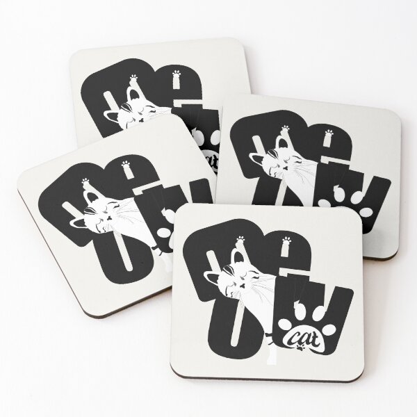 Item preview, Black and White cat drawing and meow text 2 designed and sold by Trend-Dify.
