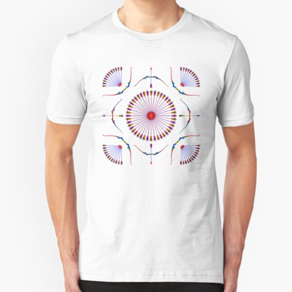 Bows and Arrows Design Slim Fit T-Shirt