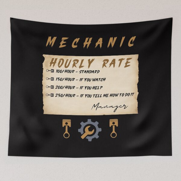 Item preview, Mechanic Hourly Rate designed and sold by Enchantedgraph.