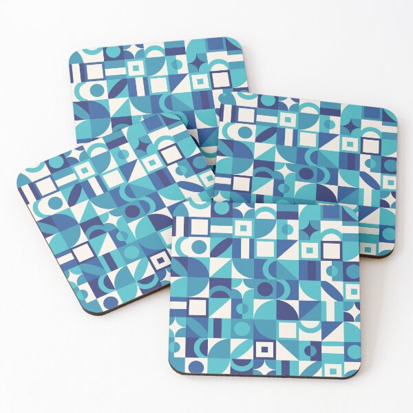 Item preview, Icy Blue Squares Abstract Pattern designed and sold by Zuriezuart.