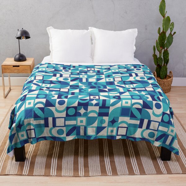Item preview, Icy Blue Squares Abstract Pattern designed and sold by Zuriezuart.