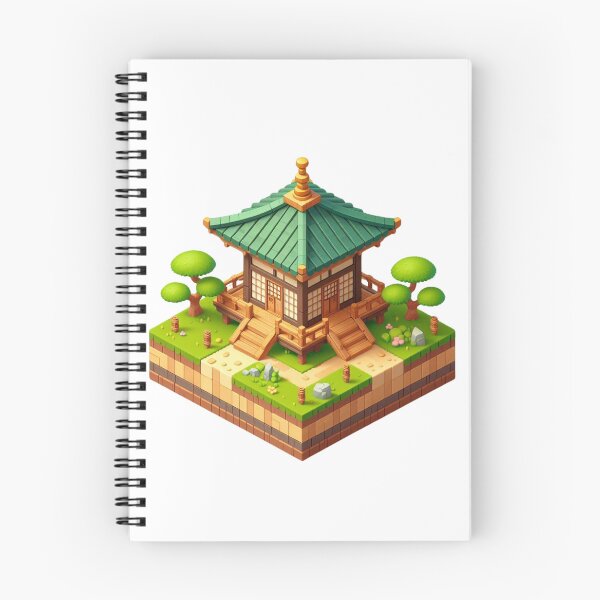 Item preview, 3d Japanese Green Temple designed and sold by AmandaDigital.