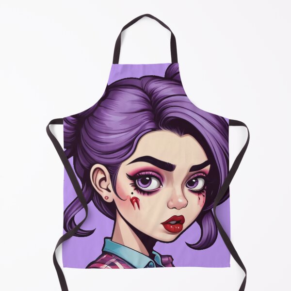 Item preview, Purple Hair Punk Girl Portrait designed and sold by MadnessEnvelope.
