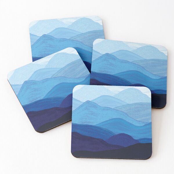 Item preview, Ombre Mountain Landscape (blue) designed and sold by Design Minds Boutique.