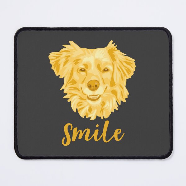 Item preview, Golden Yellow Dog joyful Joyful Smile Dark Background designed and sold by DuFauna.