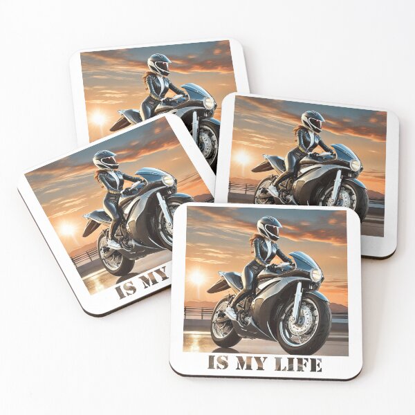 Item preview, woman on a motorbike designed and sold by Pandrju.