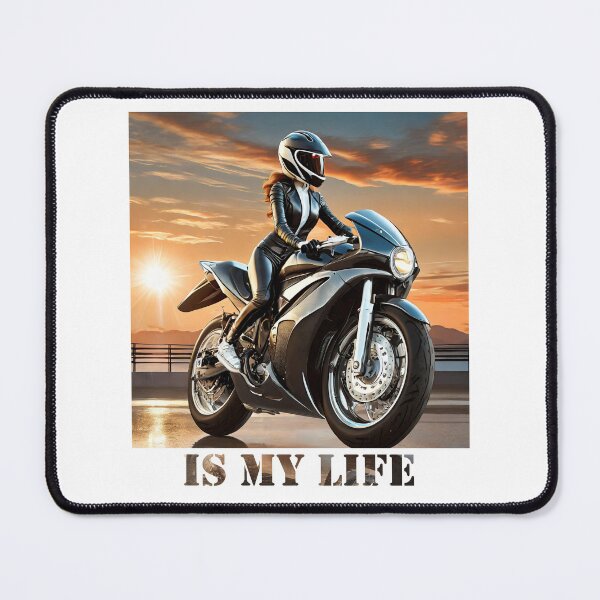 Item preview, woman on a motorbike designed and sold by Pandrju.