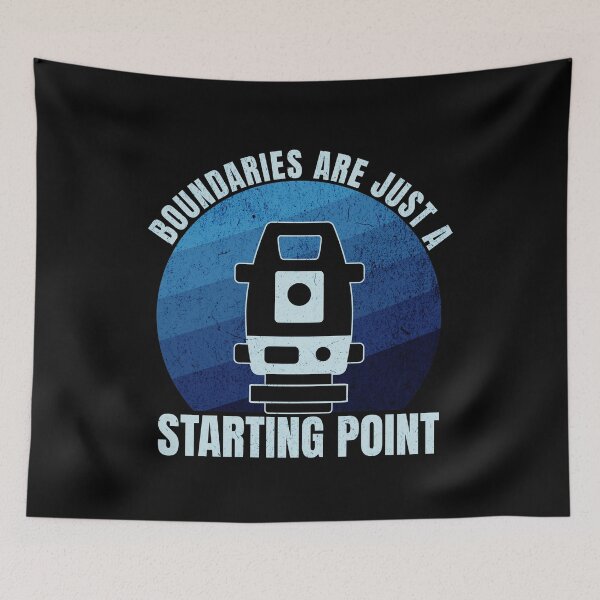 Item preview, Surveyor Land Surveying Gift cartographer Boundaries Are Just a Starting Point designed and sold by HosvPrint .s.