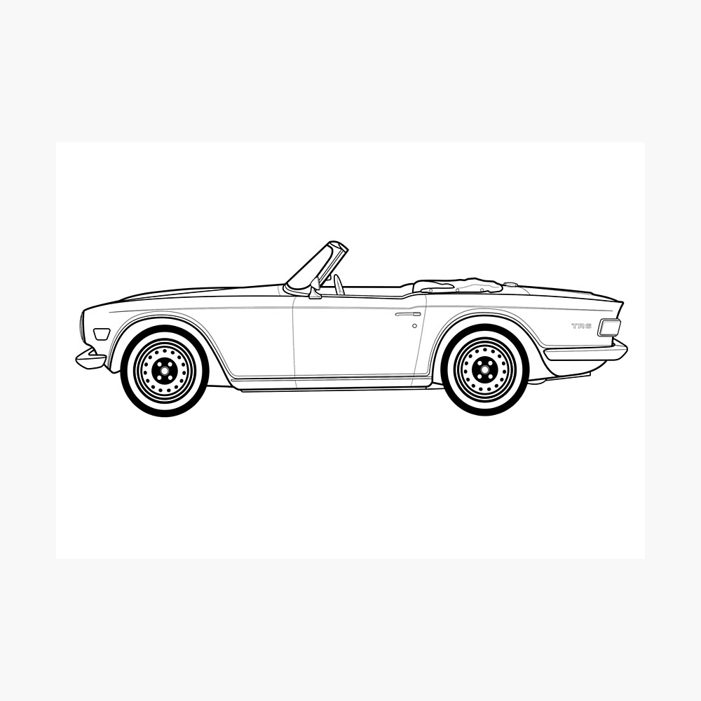 Triumph Tr6 Vector Art Poster Home And Living Wall Décor Home Décor Etna