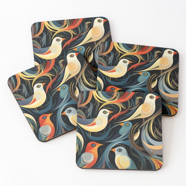 Item preview, Beauty abstract birds pattern designed and sold by SmileshareShop.