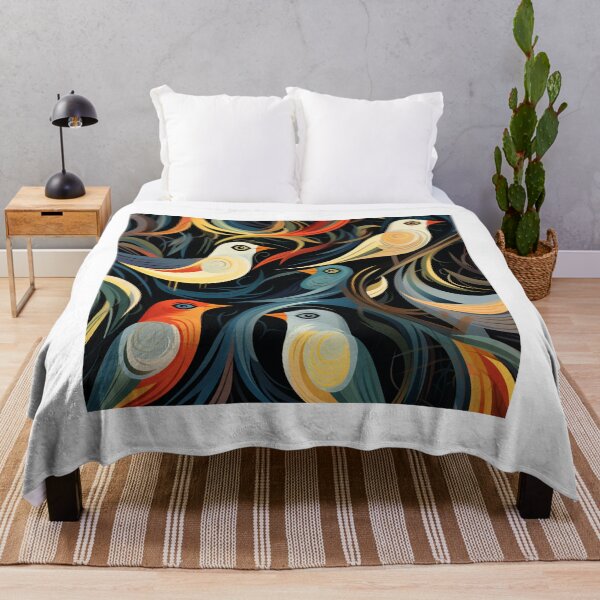 Item preview, Beauty abstract birds pattern designed and sold by SmileshareShop.