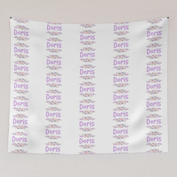 Item preview, Purple Flower Doris Name Label designed and sold by NormadWorld.