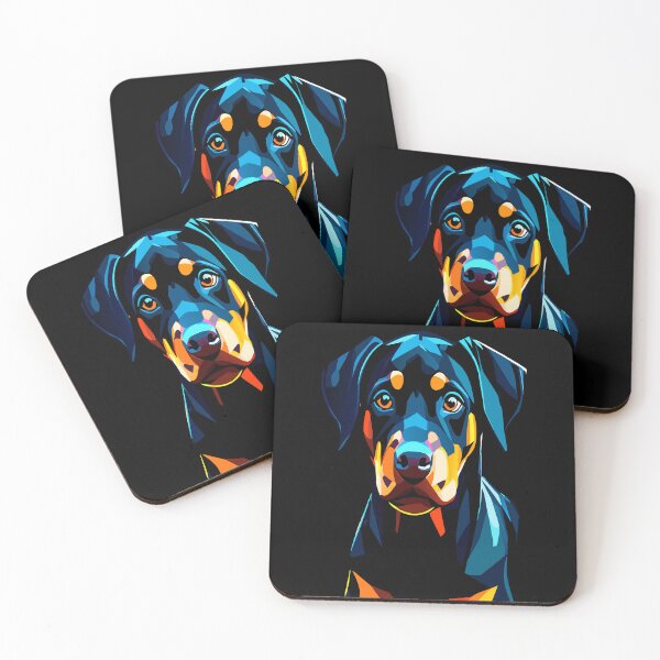 Artikelvorschau, Porträt eines Dobermann-Welpen, Porträt eines sternenklaren Welpen entworfen und verkauft von AgarutanPrint.