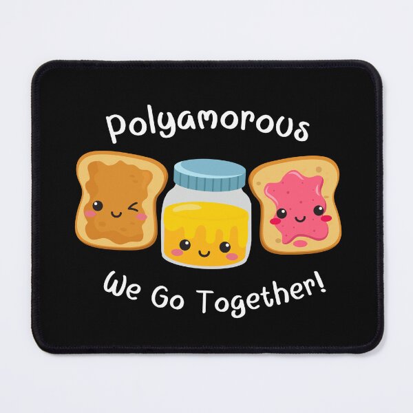 Item preview, Polyamorous - We Go Together Valentines Kawaii Toast and Honey Trio designed and sold by WigOutlet.