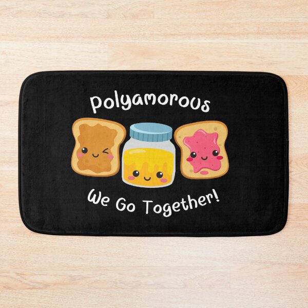 Item preview, Polyamorous - We Go Together Valentines Kawaii Toast and Honey Trio designed and sold by WigOutlet.