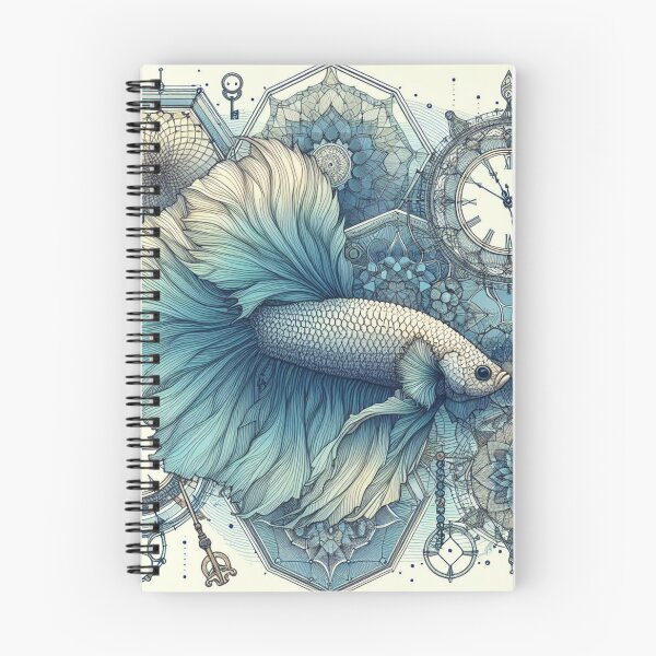 Item preview, Betta Fish Baroque Style betta Pet Mandala designed and sold by CoffeeIsATrip.