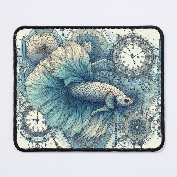 Item preview, Betta Fish Baroque Style betta Pet Mandala designed and sold by CoffeeIsATrip.