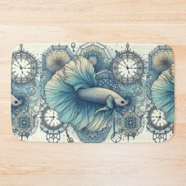 Item preview, Betta Fish Baroque Style betta Pet Mandala designed and sold by CoffeeIsATrip.