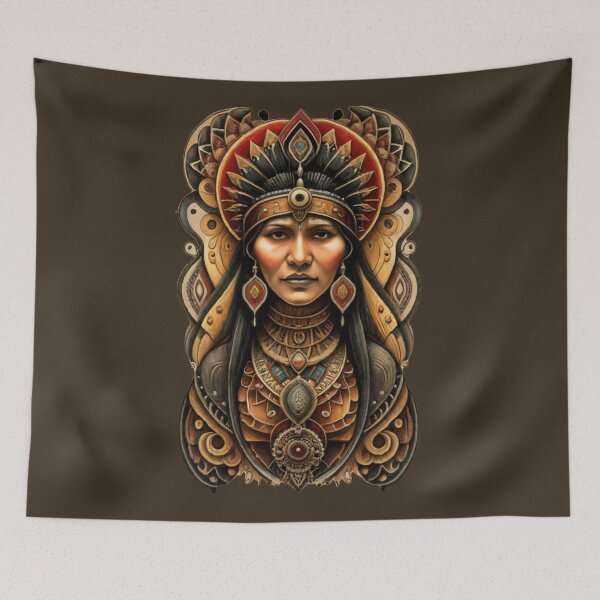Item preview, Tribal Mandala of Apache Woman designed and sold by NiRia Spot.
