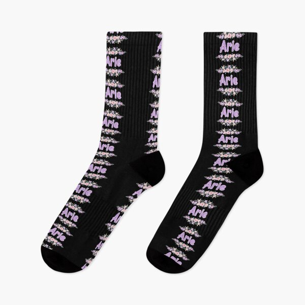 Item preview, Purple Flower Arie Name Label (Black) designed and sold by NormadWorld.
