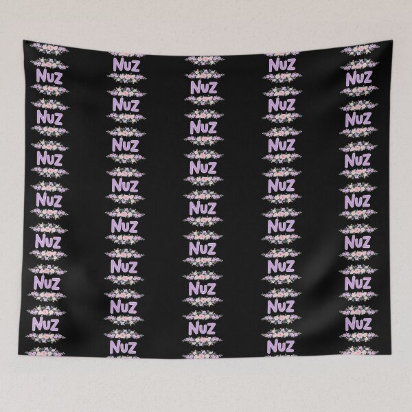 Item preview, Purple Flower Nuz Name Label (Black) designed and sold by NormadWorld.