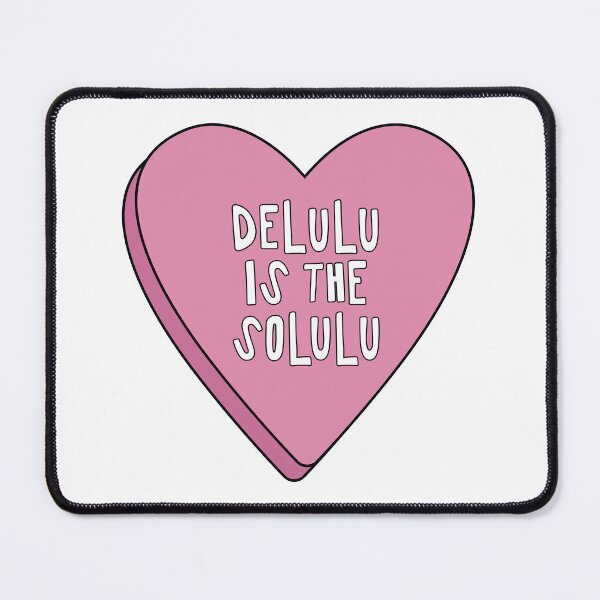 Item preview, Staying Delulu is The Solulu Heart Shaped Pink Candy designed and sold by Dazzline Designs.