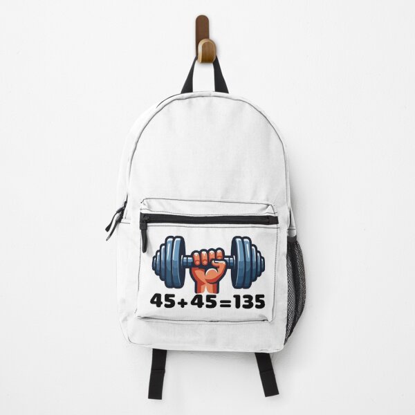 Item preview, 45 + 45 = 135 Funny Gym Saying Bar Weighs Lifter Math Powerlifting designed and sold by Stick-Artistry.