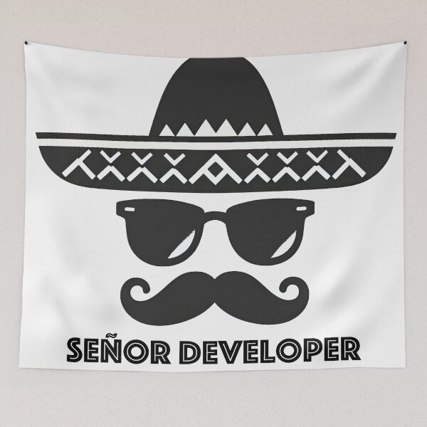 Item preview, Señor Developer: Elegance in Code designed and sold by TuringTacoTales.