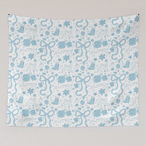 Item preview, Blue doodles designed and sold by reembakes.