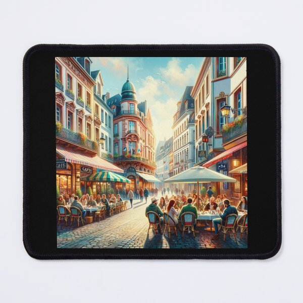 Item preview, European Street Cafe Scene Art designed and sold by BestArtByArvind.