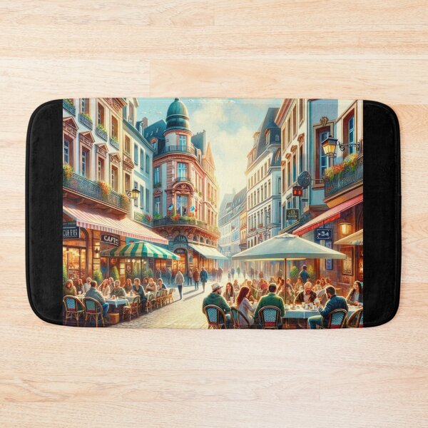 Item preview, European Street Cafe Scene Art designed and sold by BestArtByArvind.
