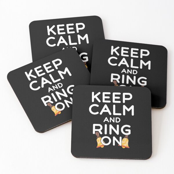Item preview, Keep Calm And Ring On Funny Handbell Quote designed and sold by SharpThreadZ.