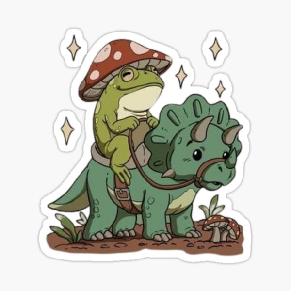 Artikel-Vorschau von Süßer Frosch und Dinosaurier, designt und verkauft von creepytoesart.