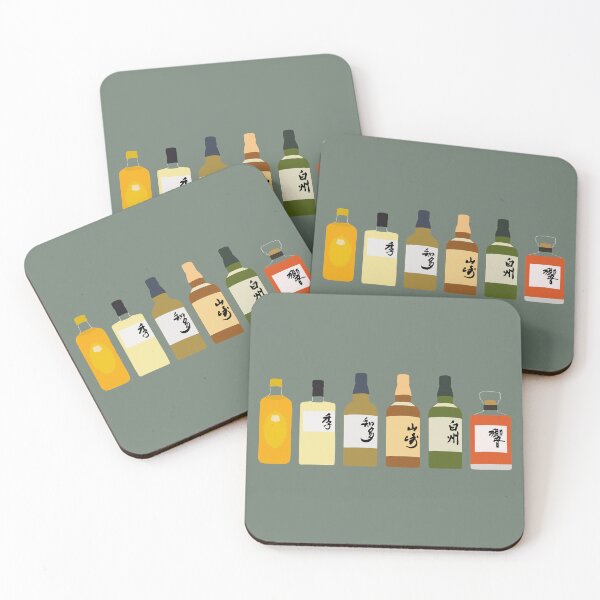 Artikelvorschau, Ikonische Suntory-Whiskyflaschen-Kollektion im flachen Design entworfen und verkauft von TheWhiskyBox.