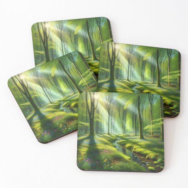 Item preview, Enchanting Forest Glade Spring Art designed and sold by BestArtByArvind.